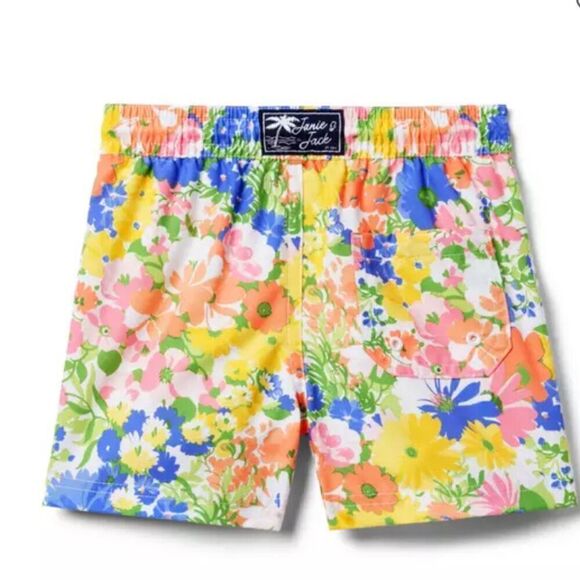 Janie and Jack 100049151 Boy Golden Floral Floral Swim Trunk size 6-12 M NWT - Picture 2 of 12